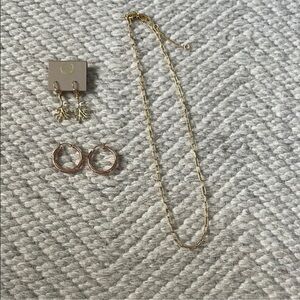 Madewell gold tone jewelry bundle